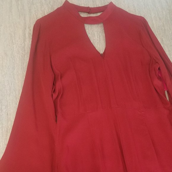 🏝3for$25 Hot Red One Piece by JustFab (Large) NEW - Picture 1 of 4
